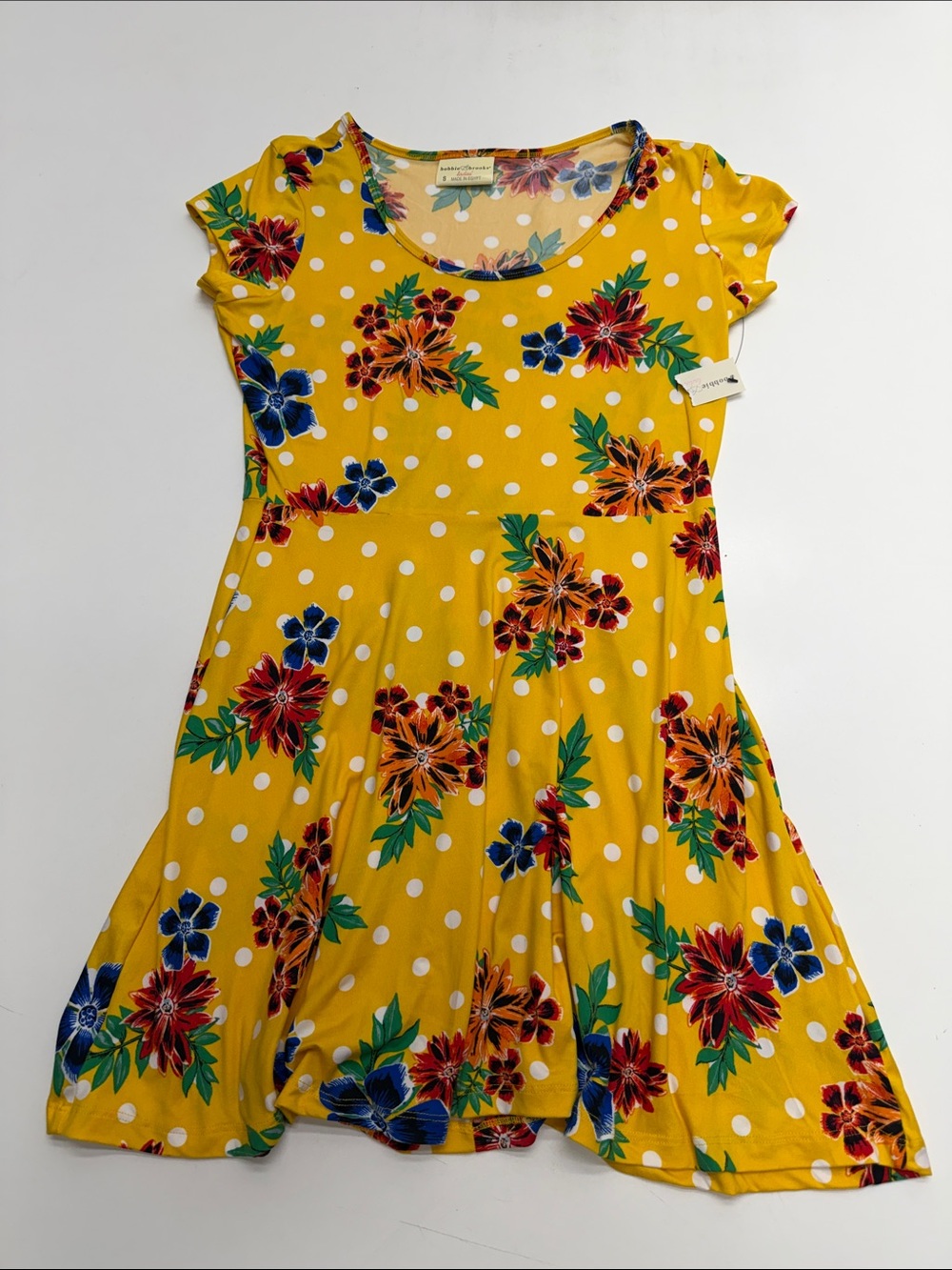 BOBBIE BROOKS Women’s Small Yellow Floral Dress